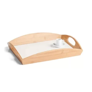Bandeja retangular para servir em Bambu com 35cm.