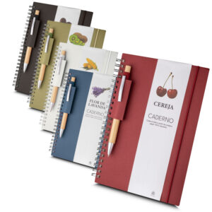 Caderno capa em papel reciclado
