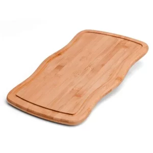 Tábua Para Churrasco Em Bambu 37Cm Arredondada