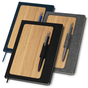 Caderno Capa em RPET e Bambu